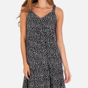 Joie  Black and White Patterned Maxi Dress Size XL